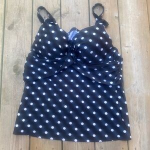 Tankini Polka Dot Top with Built in Bra